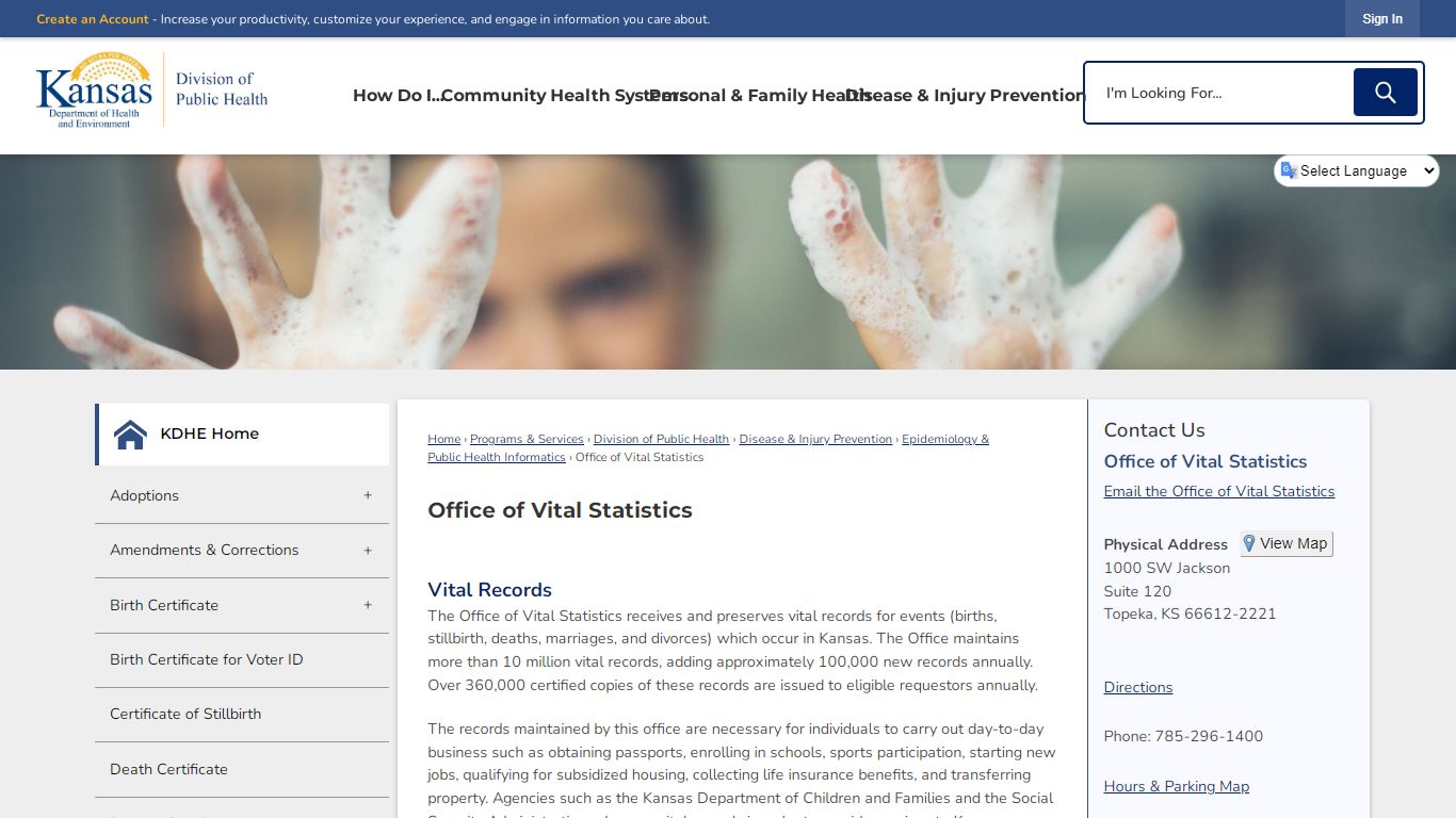 Office of Vital Statistics | KDHE, KS - Kansas